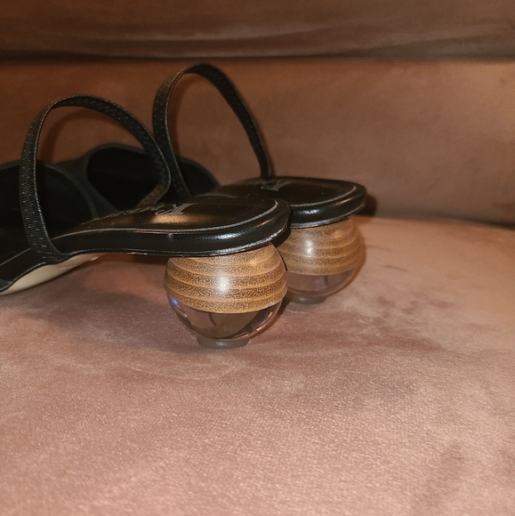 Spherical Clear Heel Slip On Pum - Picture 2 of 5